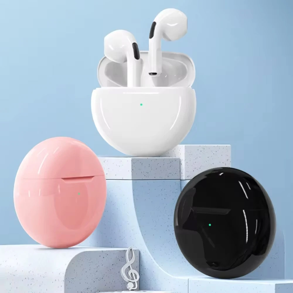 NOWOŚĆ Pro 6 TWS Bezprzewodowe słuchawki z mikrofonem Fone Sportowy zestaw słuchawkowy do biegania dla Apple iPhone Xiaomi Pro6 Słuchawki douszne