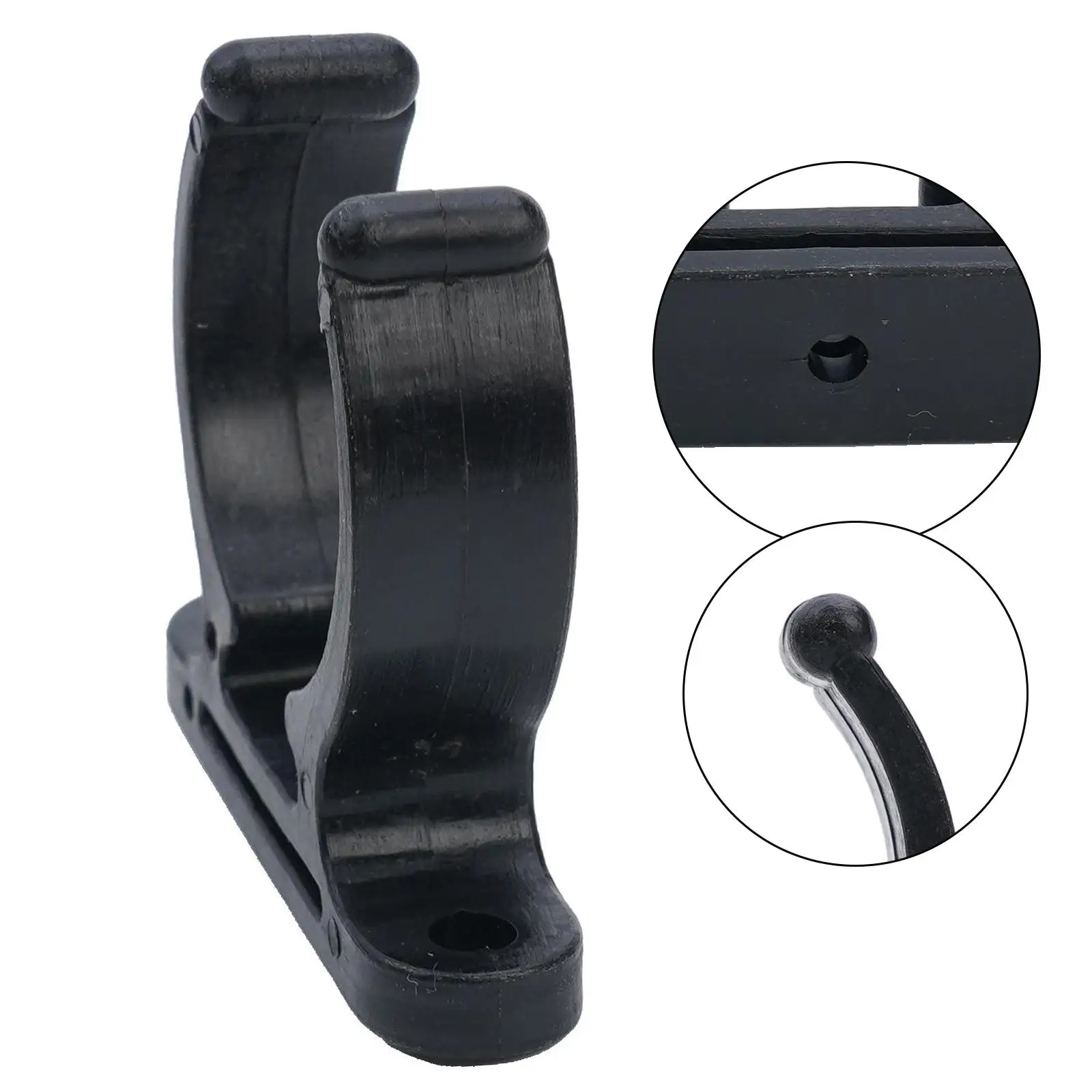 2pcs Boat Hook Clip Marine Nylon Split Paddle Rod Holder Clip For 38mm 1.5 Inch Pole Kayaking Boat Accessories
