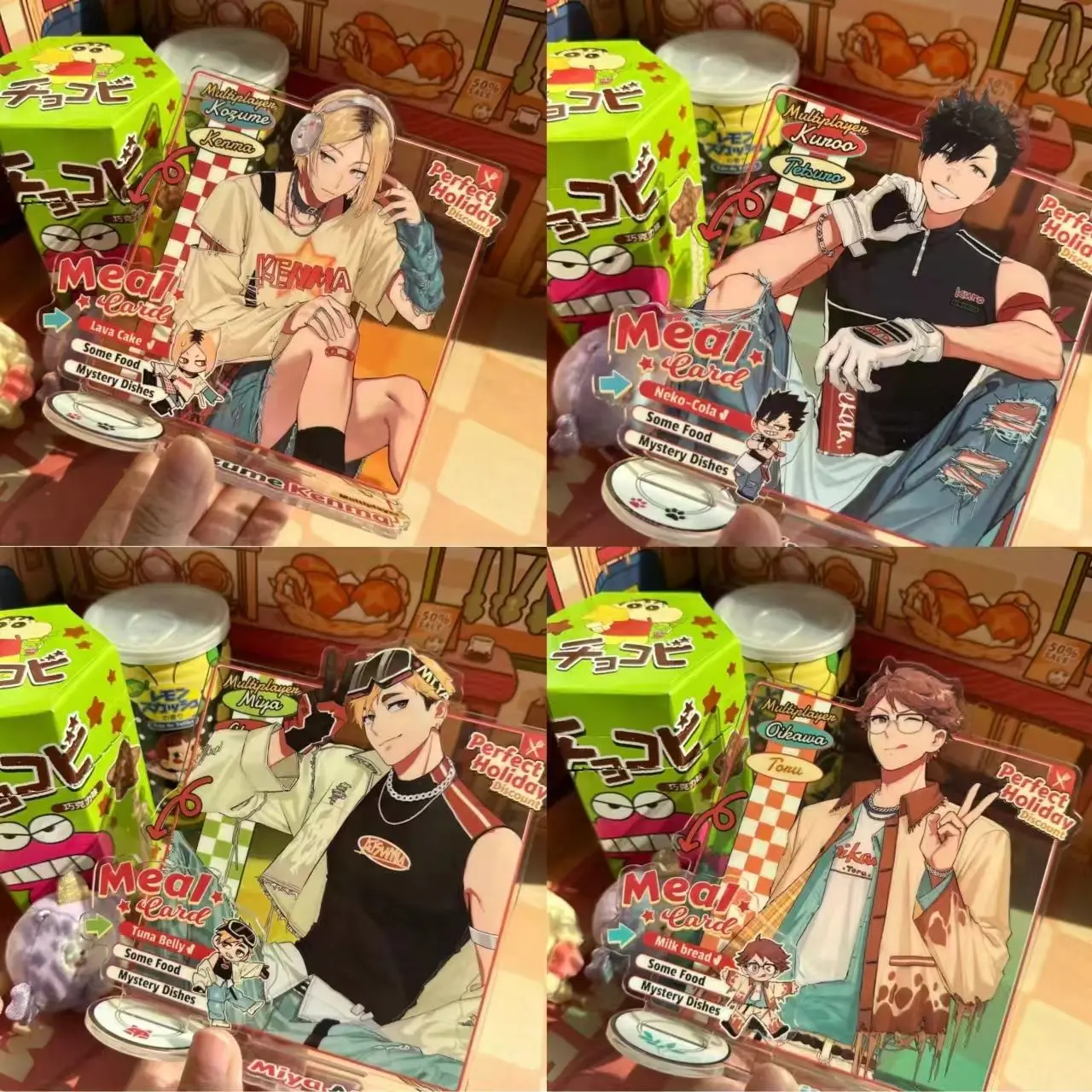 

Anime Haikyuu!! ambitus Kozume Kenma Tetsurou kuroo colleagues Double-insert acrylic standing sign Originality desktop ornament