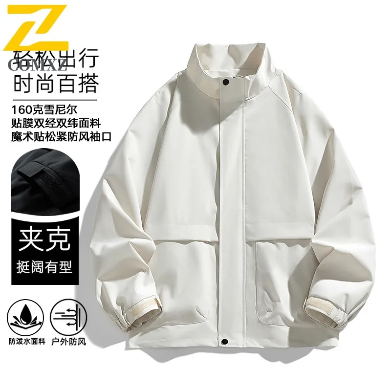 

COMXZ Men Baseball Uniform Preppy Autumn Outdoor Waterproof Windproof Jogger Leisure Lightweight Rider Jacket Handsome Jacket