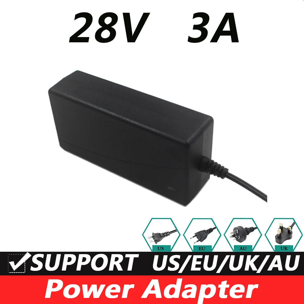 DC 28V 3A Switching Power Supply Power Adapter Power Cable 28V 3000MA UK Plug AU Plug 5.5*2.1MM Power Supply