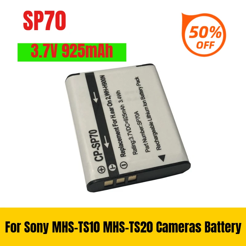 

3.7V 925mAh SP70 for Sony MHS-TS10 MHS-TS20 Cameras Battery