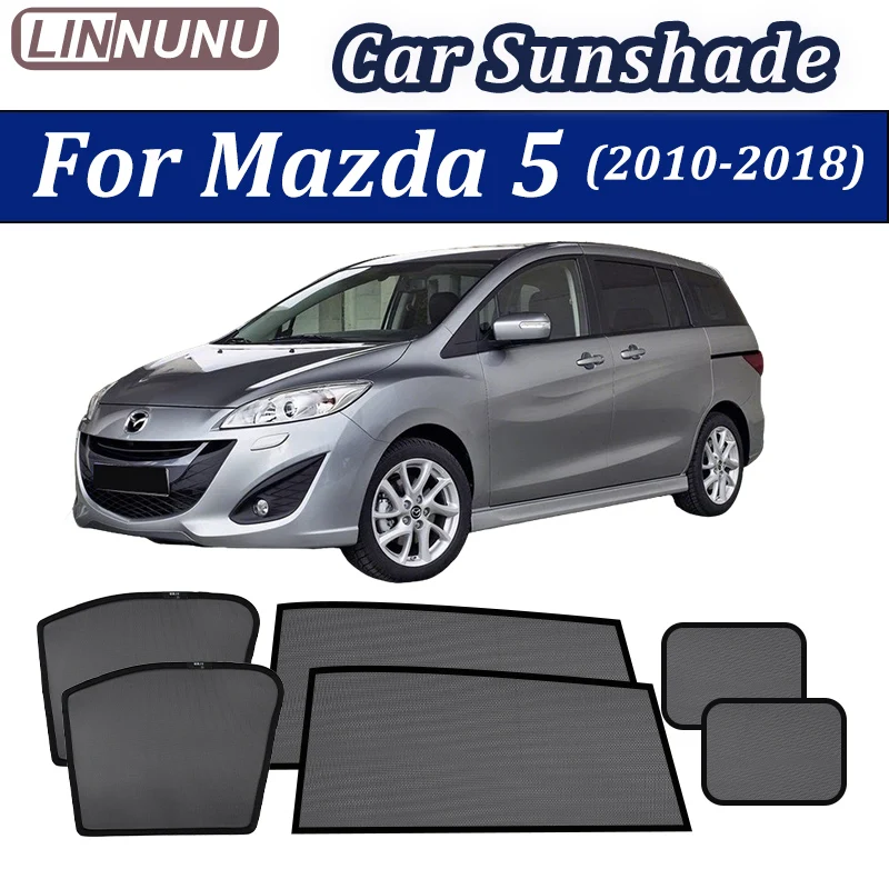 

LINNUNU Magnetic Car Window Sun Shade For Mazda 5 2010-2018 UV Protection Heat Insulation Privacy Curtain Interior Accessories