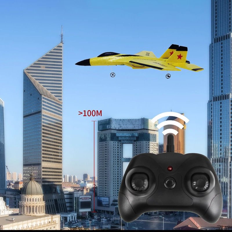Avión de Control remoto para niños, planeador de envergadura, SU-35 de Radio Control, RTF, UAV, juguete de modelo volador ensamblado, regalo de