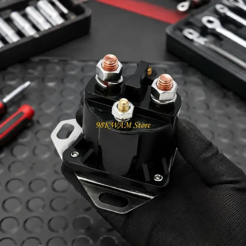 Starter Solenoid for 12 V Starting Systems, Replaces SW1951, 3381, SW1533 and SS613 with Three Threaded Terminals 68UF