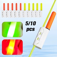 5/10pcs Fishing Led Float Bites Alarm Light Fishing Rod Bites Alarm Starlight Fishing Accessories Blasting Flash (No Battery )