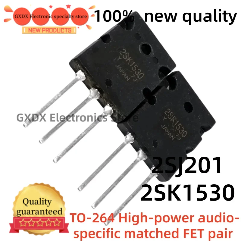 1Pairs/2piezas 100% Brand New and Quality TO264 2SJ201 2SK1530 2S J201 K1530 TO-264 High-power audio-specific matched FET pair