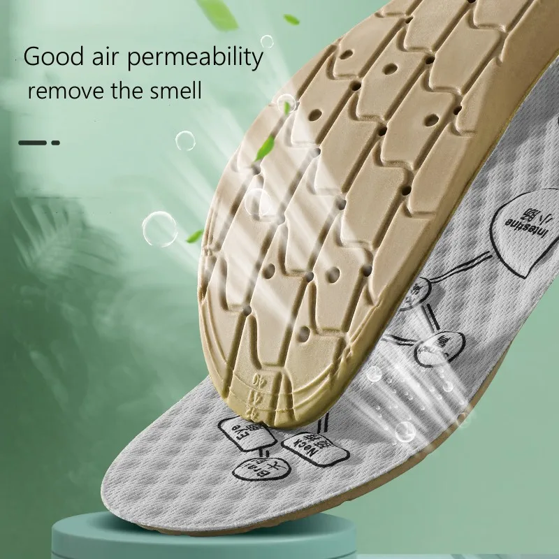 Deodorant Healthy Insoles for Shoes Massage Acupoints Arch Support Plantar Fasciitis Template Insole Men Women Shoe Sole Pads image 2