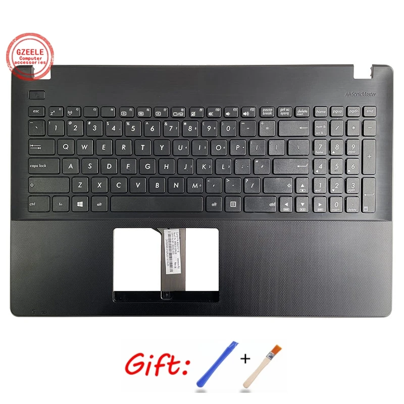 Eua para Asus X551 X551c X551s X551ca X551m X551ma X551sl Laptop Teclado Preto com Palmrest Superior Novo