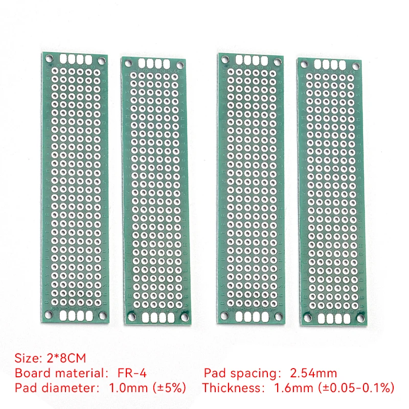 2PCS 2.54mm Pitch Double-Sided Universal Board 2x8CM Size Electronic Component circuit board perforated board