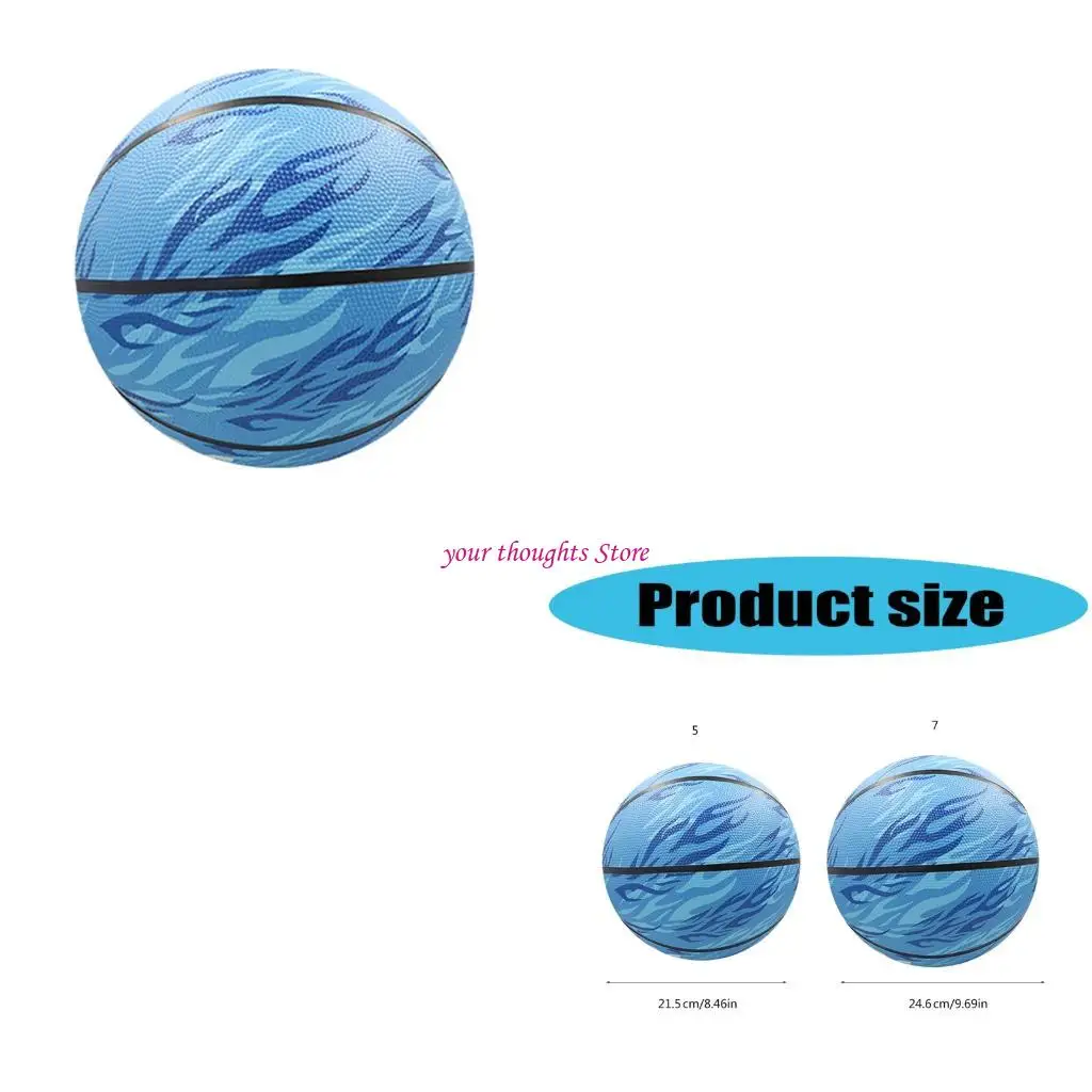 

Fine Stitching Kids Basketball Size 7/5 Rubber Basketball Training Equipment 4XBB