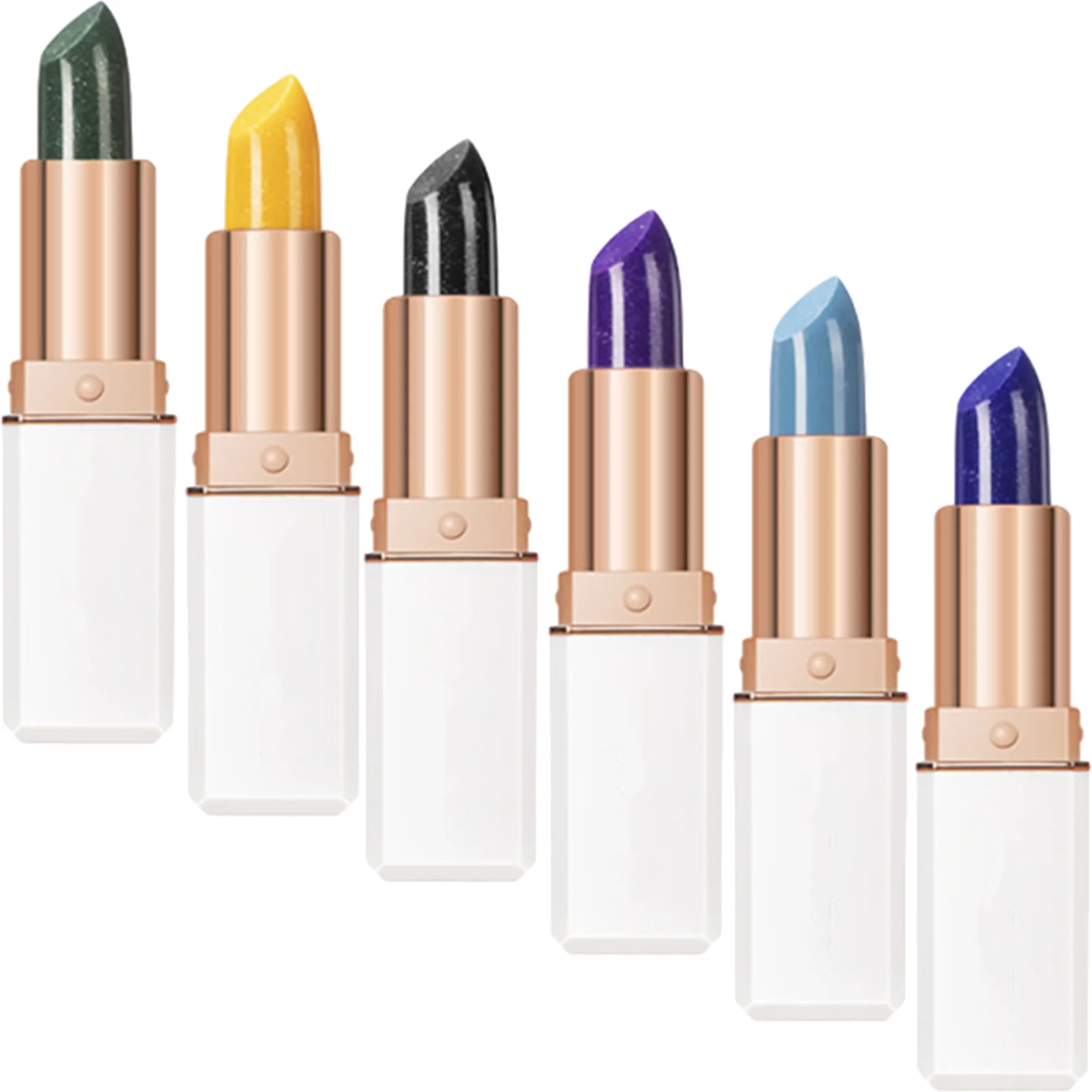 

6Pcs Color Changing Lipstick Set Natural Safe Materials Mood Lip Gloss for Women Salon Travel Home Lipstick for Women