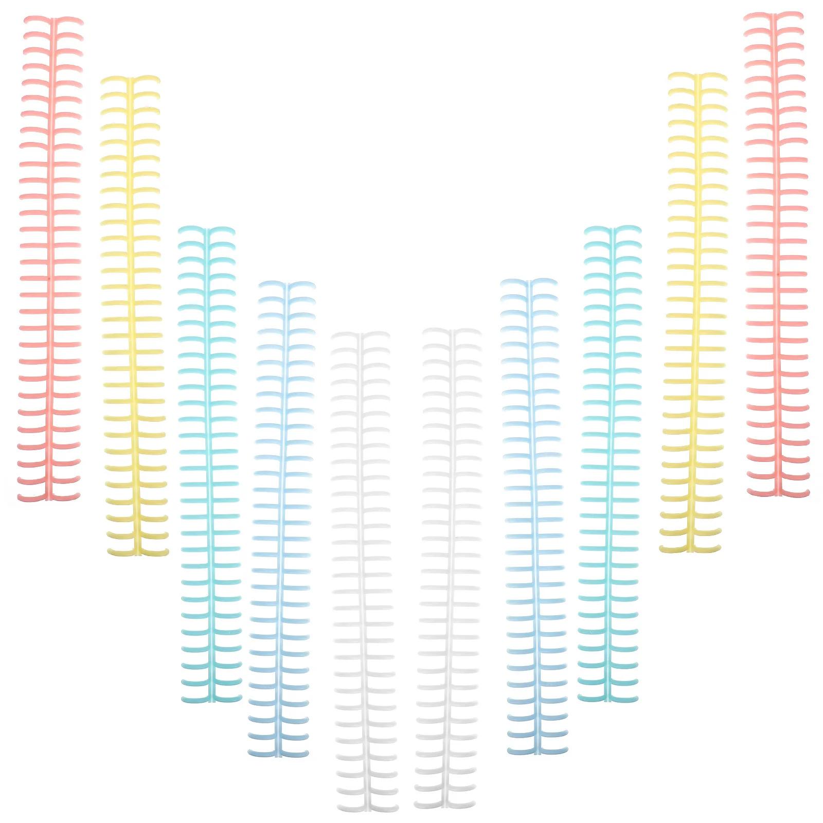 10 قطعة حلقات الموثق البلاستيكية A4 طول 30-حفرة كوتابل حلقات أوراق فضفاضة قابلة للإزالة كتاب ملزمة الدائري لأجهزة الكمبيوتر المحمولة الطلابية
