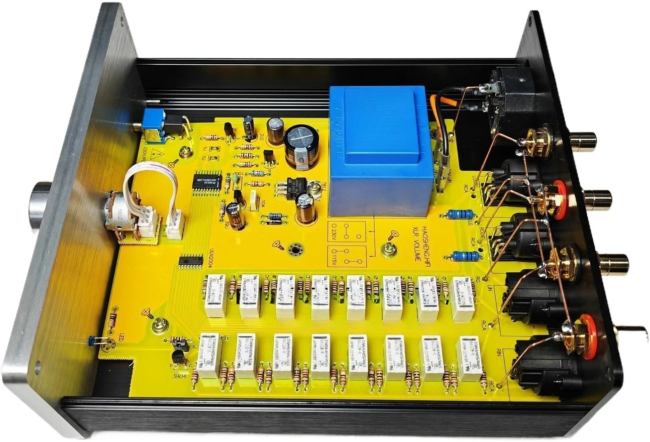 High Accuracy 0.1% Balanced Potentiometer Passive Preamp Relay Volume Controller with XLR Interface for Professional Audio
