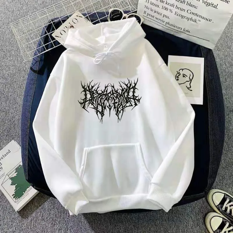 2023 New Fashion Women's Spider Web Printed Hooded Sweater Casual Loose Pullovers Personalized Graphic  Hoodie for Men Women