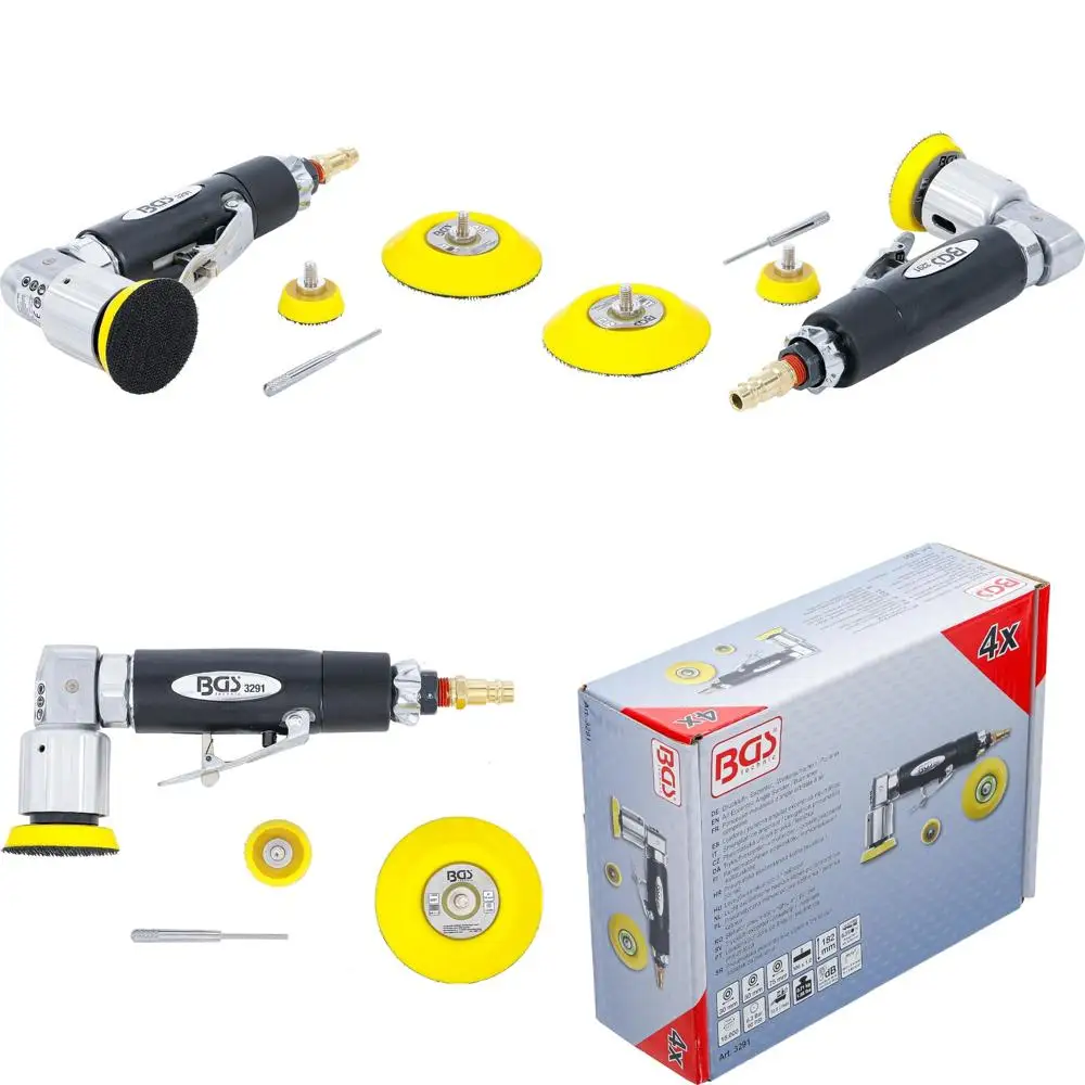 Adjustable Eccentric Angle Grinder Polisher with 30-75mm Disc Holder for Compressed Air Use