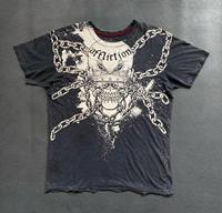 Couple Affliction Cotton Short Sleeve Humpty Lock Printed Vintage Y2K Harajuku T-shirt Fashion Trend Mens And Women Summer New