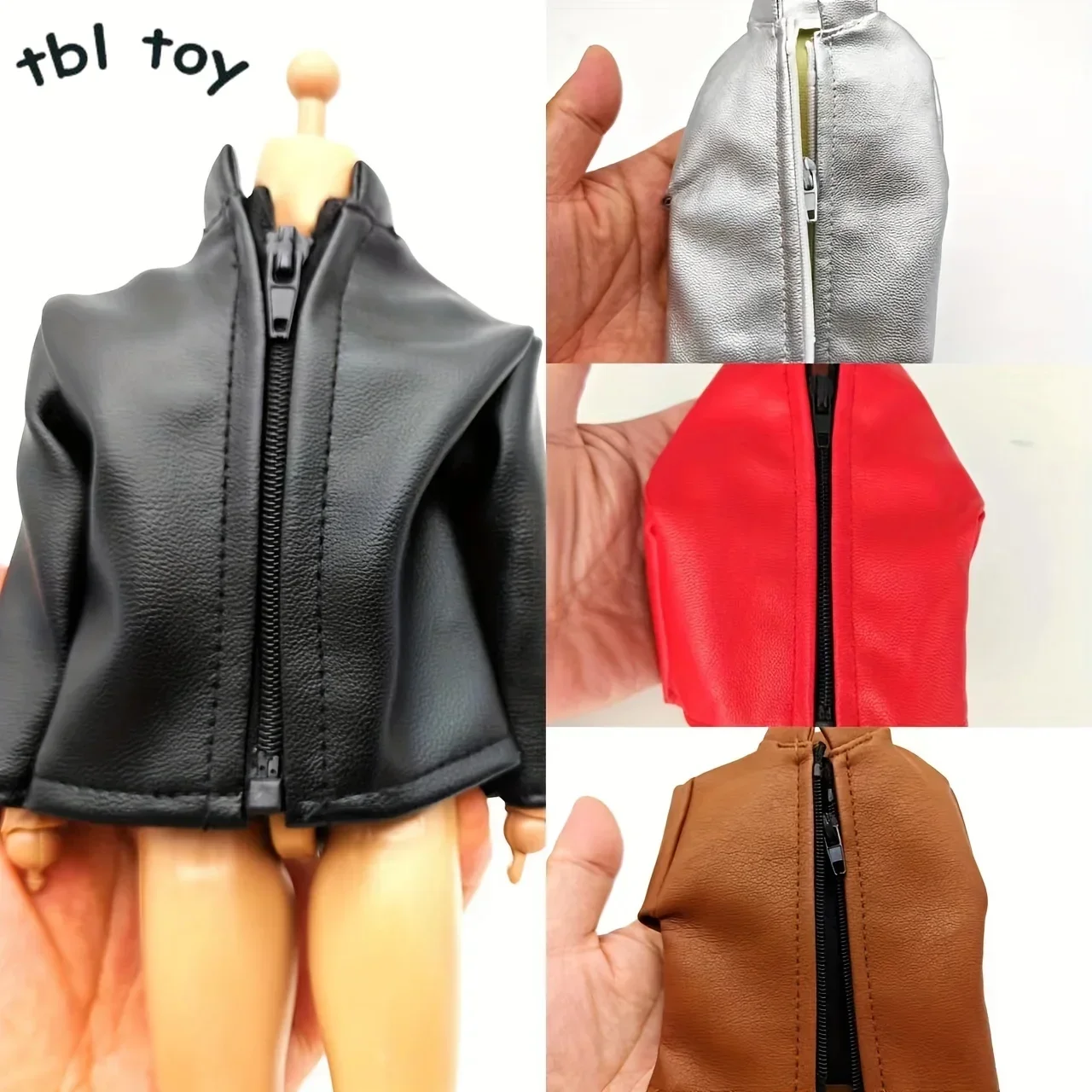 1/6 Scale Loose Zipper Jacket Coat Model for 12in Action Figure Doll  Accessory