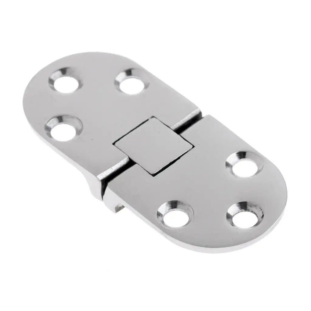 Durable Marine 316 Stainless Steel Flush Strap Hinge Door Hinge for Marine Fishing Boat Yacht RV Dinghy Home Desk Replacement