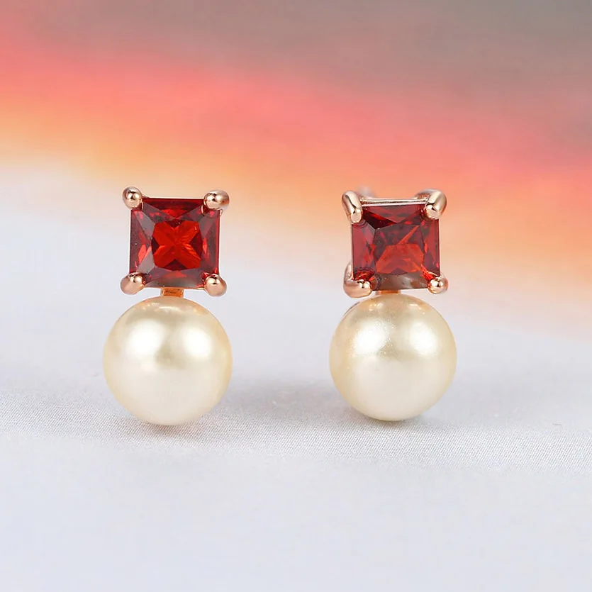 ZHOUYANG 2024 NEW Stud Earrins For Women Girls Elegant Cubic Zirconia Imitation Pearl Earing Daily Party Gift Jewelry E068