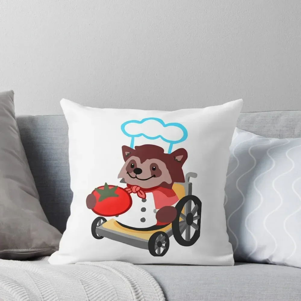 Overcooked wheelchair raccoon chef Throw Pillow Cushion Cover Set home decor items Couch Cushions Pillow Case pillow