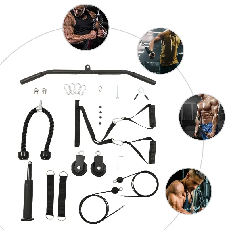 

Система шкивов для тренажерного зала, современная система шкивов с кабельным весом, унисекс-для взрослых, ручная тросовая система для фитнеса