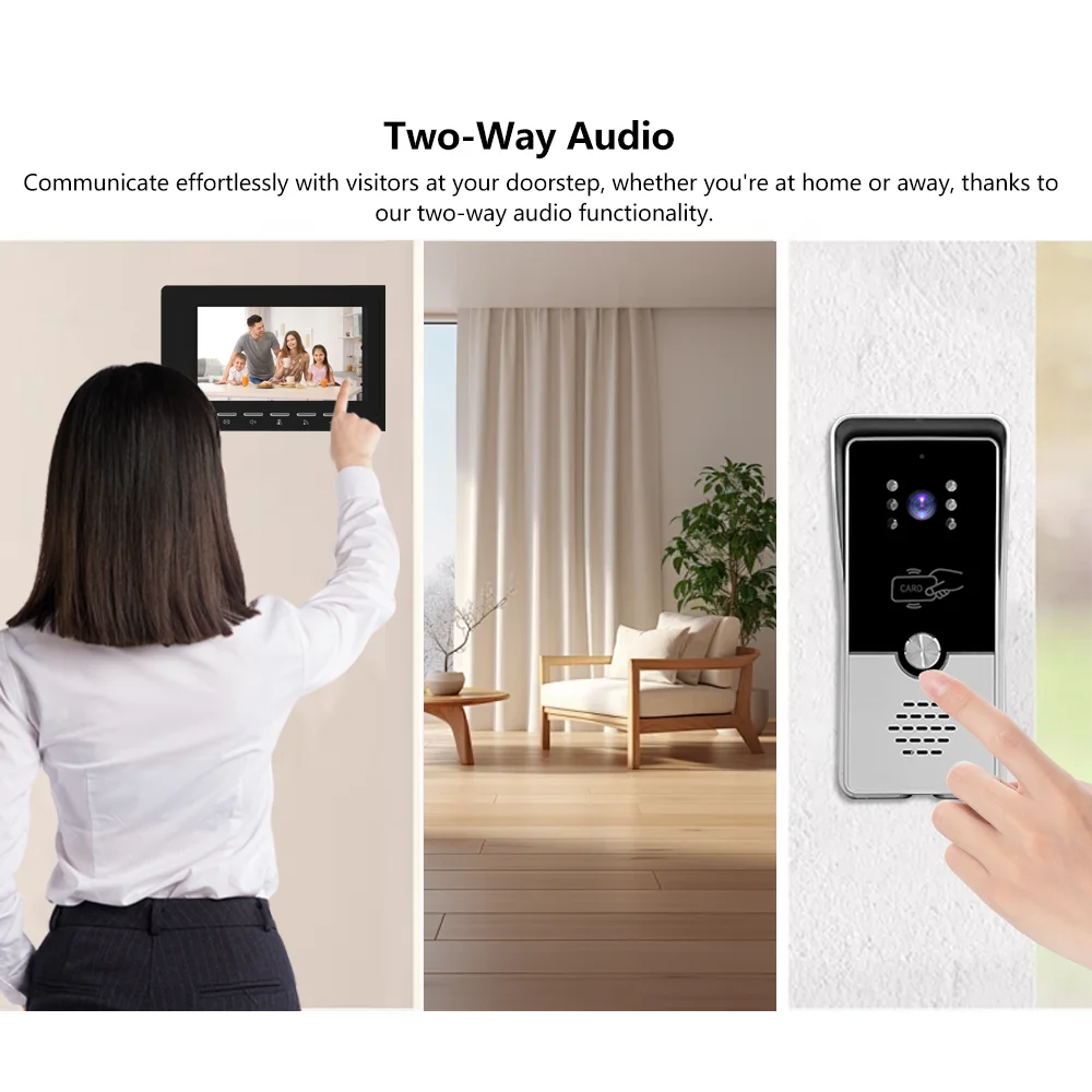 Visual Doorbell Home Wired Monitoring Video High-Definition Intelligent Night Vision Villa Electronic Access Control System