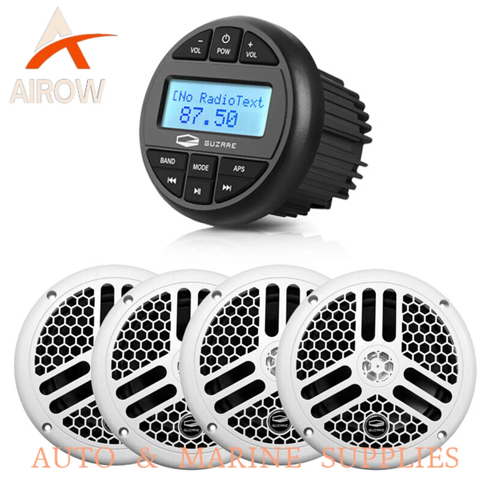 Airow auto Marine Waterproof stereo radio audio receiver MP3  inches marine waterproof speaker suitable for RV UTV golf cart