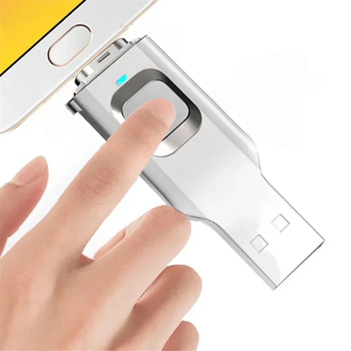 AAA87 Fingerprint Flash Drive Metal OTG Pendrive USB3.0 Type C for Laptop Phone Lock Thumbdrive Jump USB Disk 32G