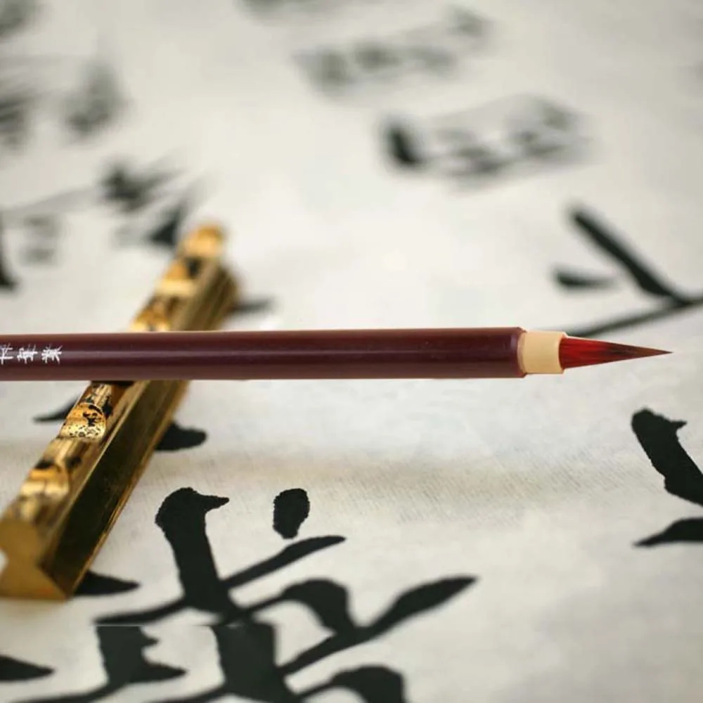 2pcs Soft Hair Chinese Brush Imitation Rabbit Hair 0.5cm Painting Pen for Chinese Soft Grip Classical Hook Line Pen Watercolor