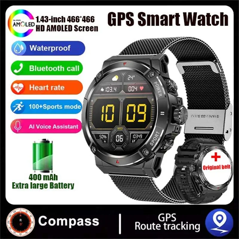 

2025New NX8 Pro Smartwatch for Men Women 100% Real GPS Map 4GB Memory Card with Local Music Playback AltitudePressure Monitoring