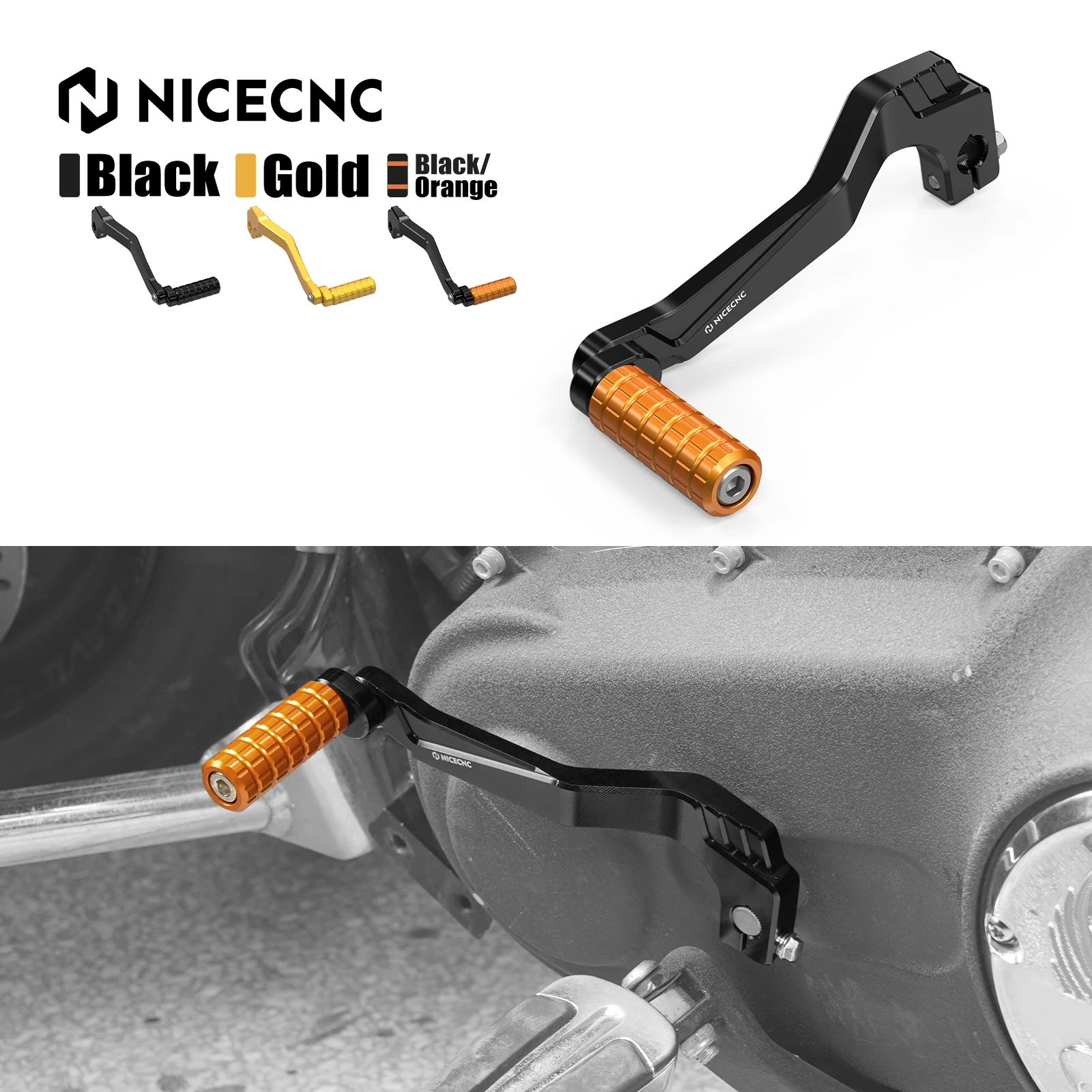 NICECNC Mid Controls Gear Shift Lever For Harley Dyna CVO Fat Bob FXDFSE Fat Bob FXDF Low Rider FXDLS Street Bob FXDB Super Glid