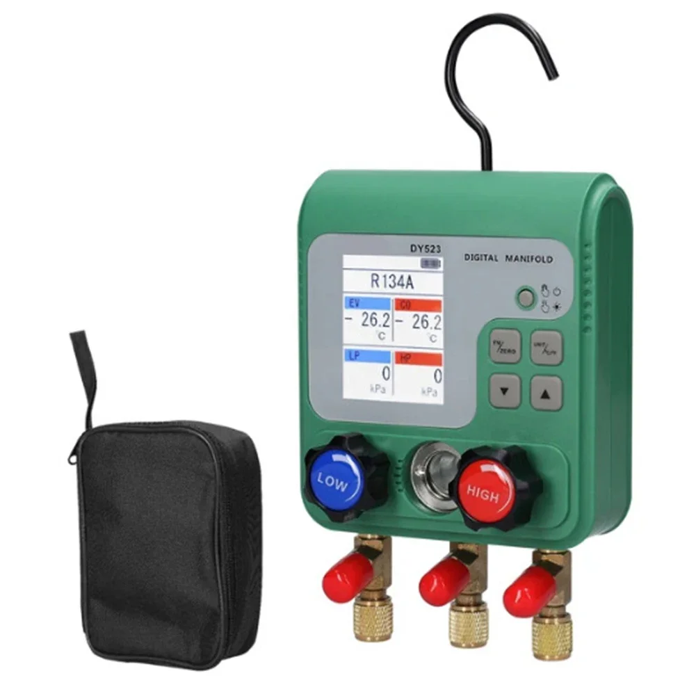 

Dual Pressure Testing Digital Manifold Gauge Accurate Measurement Built-in 92 Types Of NIST Easy Analysis Leakage Detection