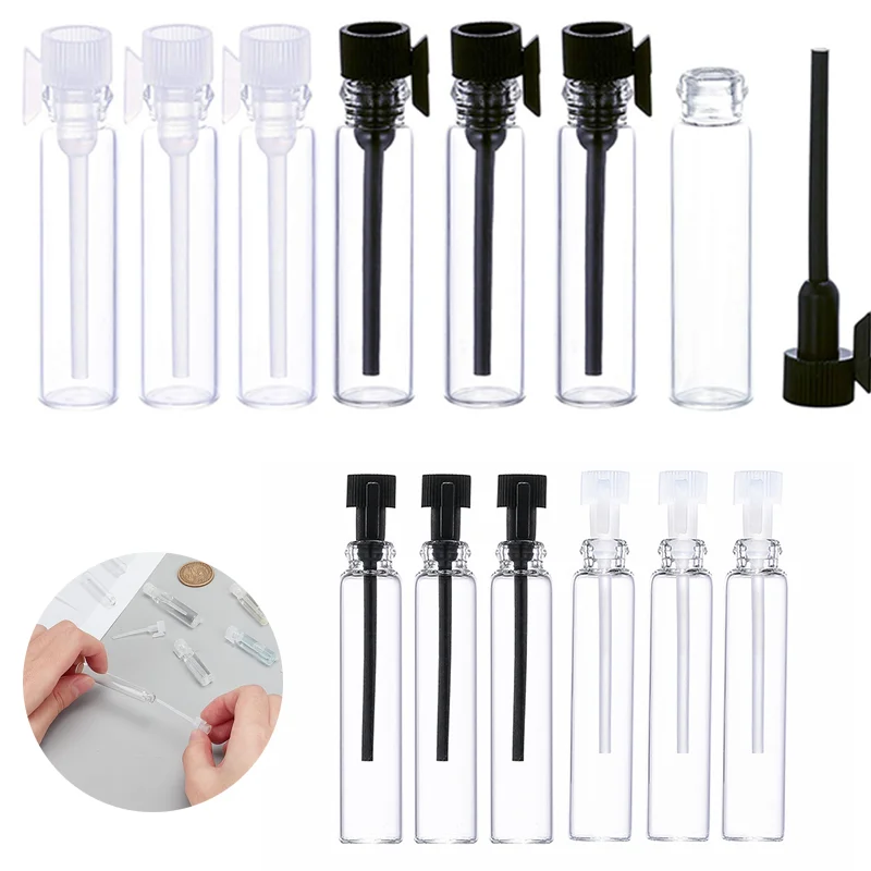 

300pcs 1ml2ml3ml Mini Perfume Sample Bottles Empty Glass Travel Bottles with Dropper Vials for Essential Oils Free Packing Tools