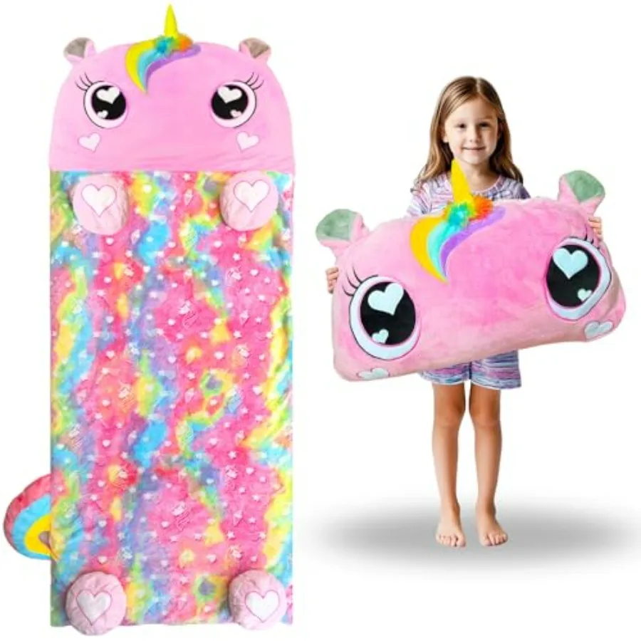 

Sleeping Bag for 3-12 Yr Child, Polyester Fabric, Navy Blue, Lightweight Portable Nap Mat Ideal for Preschool Daycare Kindergar