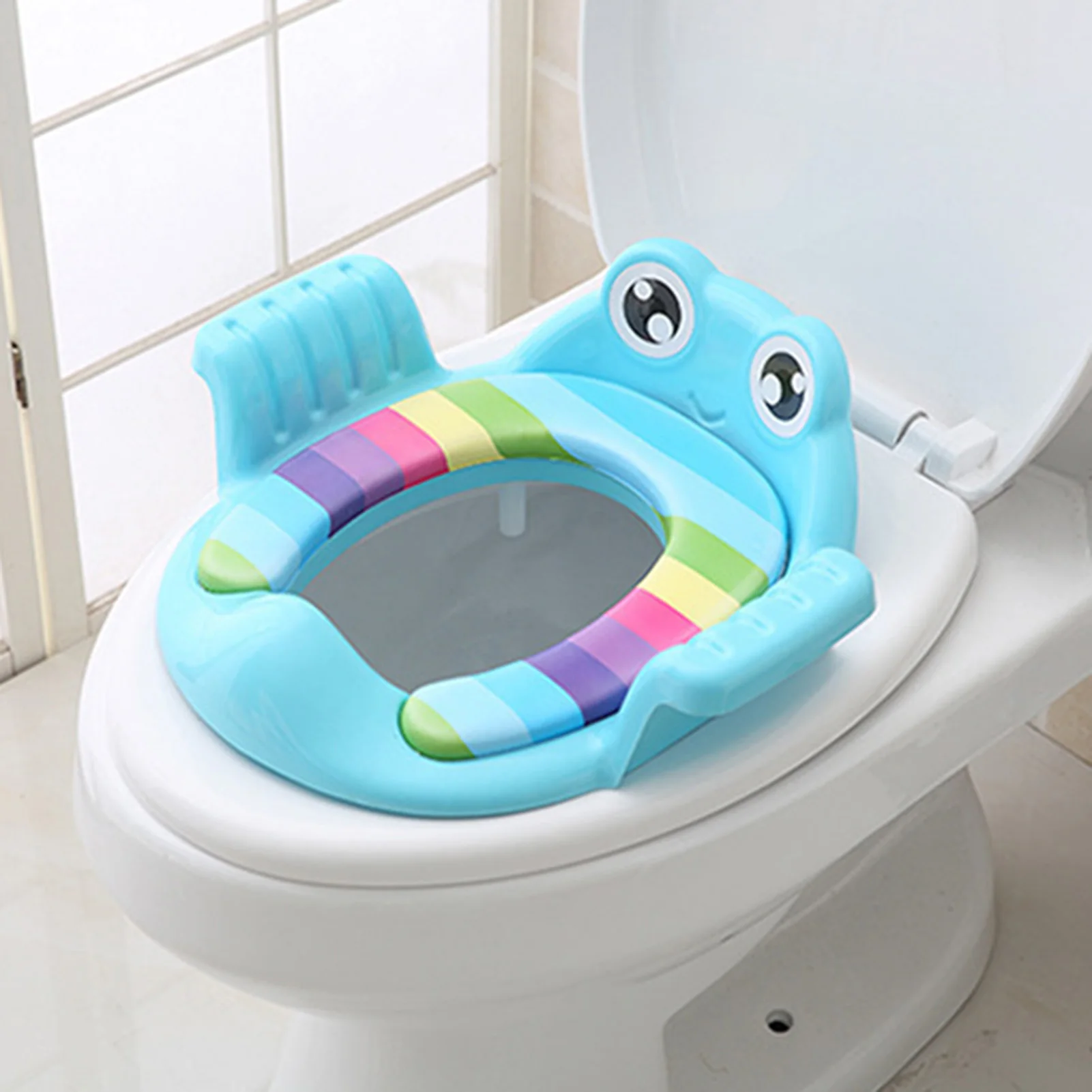 Baby Potty Training Seat Non Slip Safety Design with Handles Trainer Apply to Round and Oval Toilets