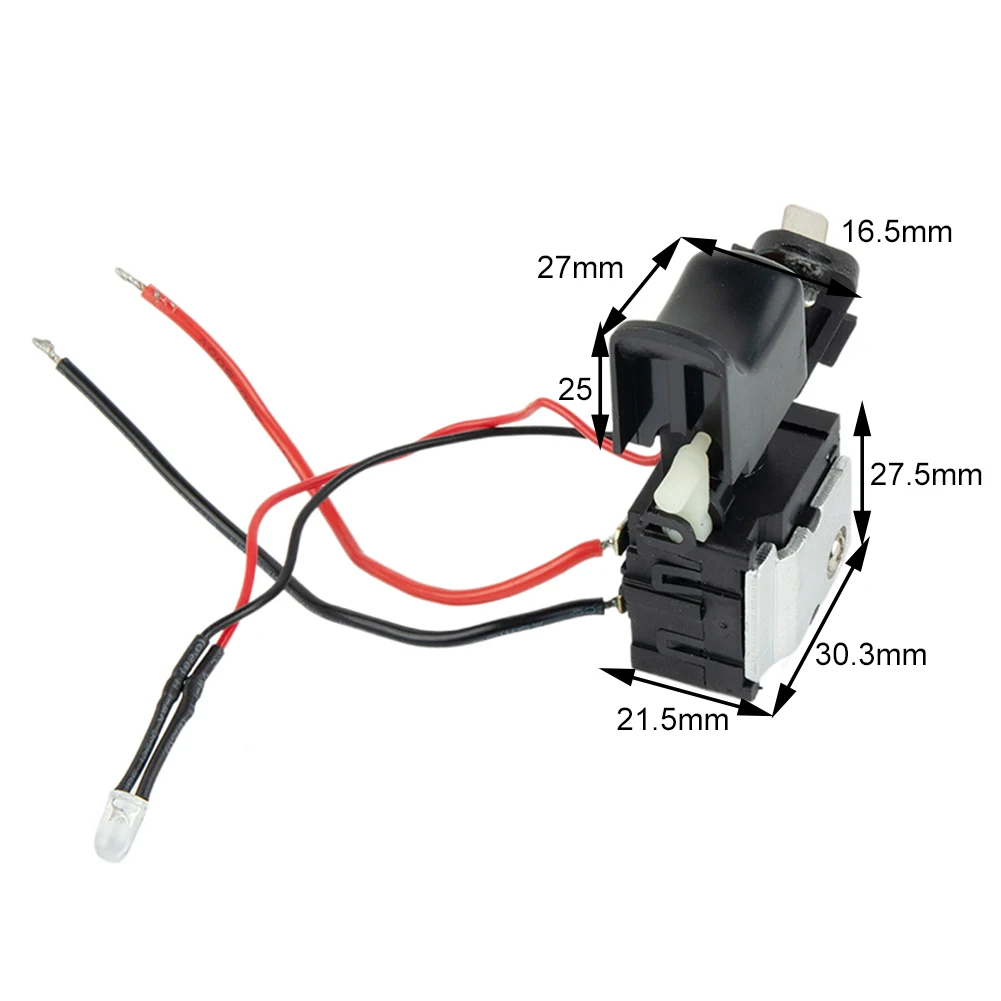 Sakelar kontrol kecepatan bor elektrik, 1 buah 7.2 v-24 V sakelar pemicu untuk kunci Impact