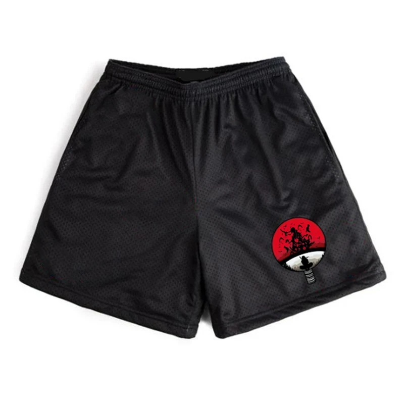 Anime Workout Gym Shorts für Männer schnell trocknende atmungsaktive lässige Sports horts mit Taschen 5 Zoll Sommer Lauftraining Fitness