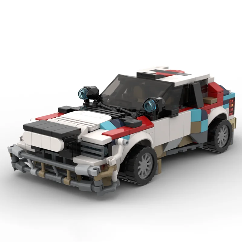 

550 шт. MOC Lancia Delta-Safari '92 раллийный спортивный автомобиль скорость чемпион гонщик строительные блоки кирпич креативный гараж игрушки для мальчиков