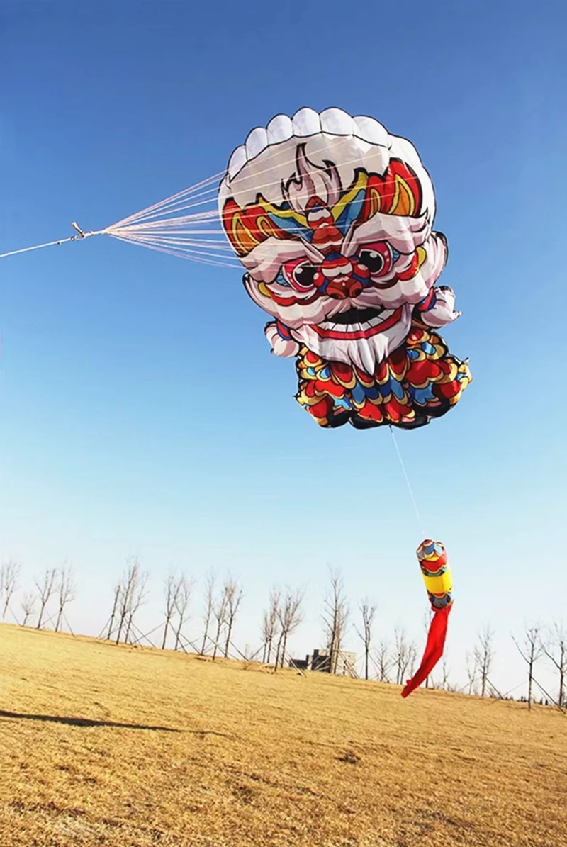 free shipping lucky lion kite flying soft kite for adults kites line traditional kite Dragon kite inflatable toy flying fish koi