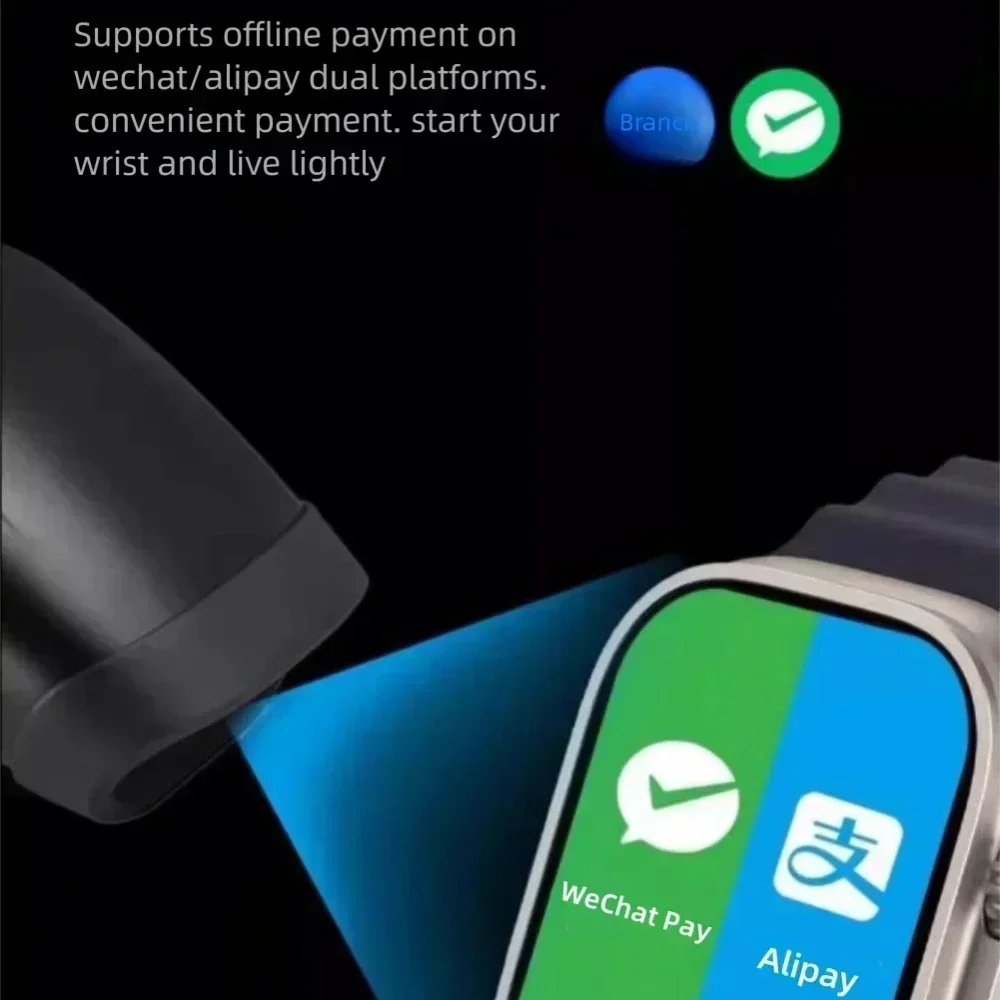 Original HK10 Ultra 3 MAX Smart Watch 4GB ROM AI ROBOT Network Sharing AMOLED NFC Compass GPS Smartwatch for ISO Android