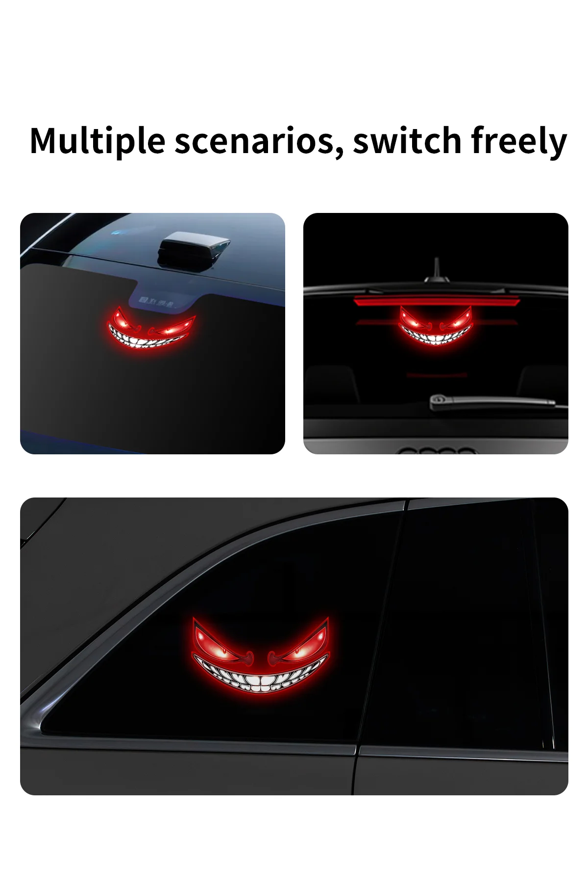 Neue beliebte Devil's Eye Solar-Ladelampe mit dynamischem LED-Licht, mehrere Modi, Warn- und Dekorationslicht ohne Verkabelung – Detail 8