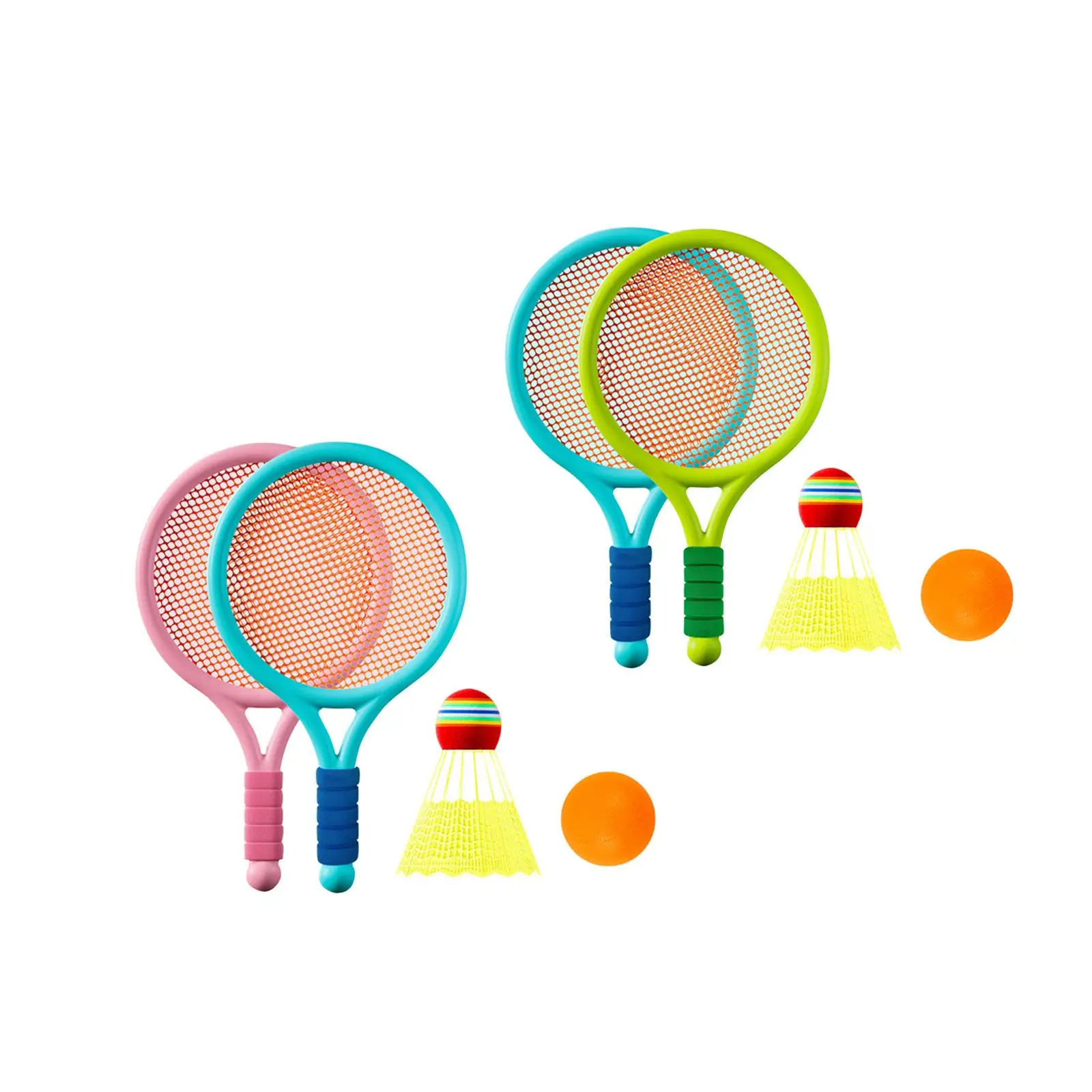 Children Badminton Tennis Set Parent Child Interactive Toy Gift Tennis Racket for Kids for Games Backyard Outdoor Playing Beach