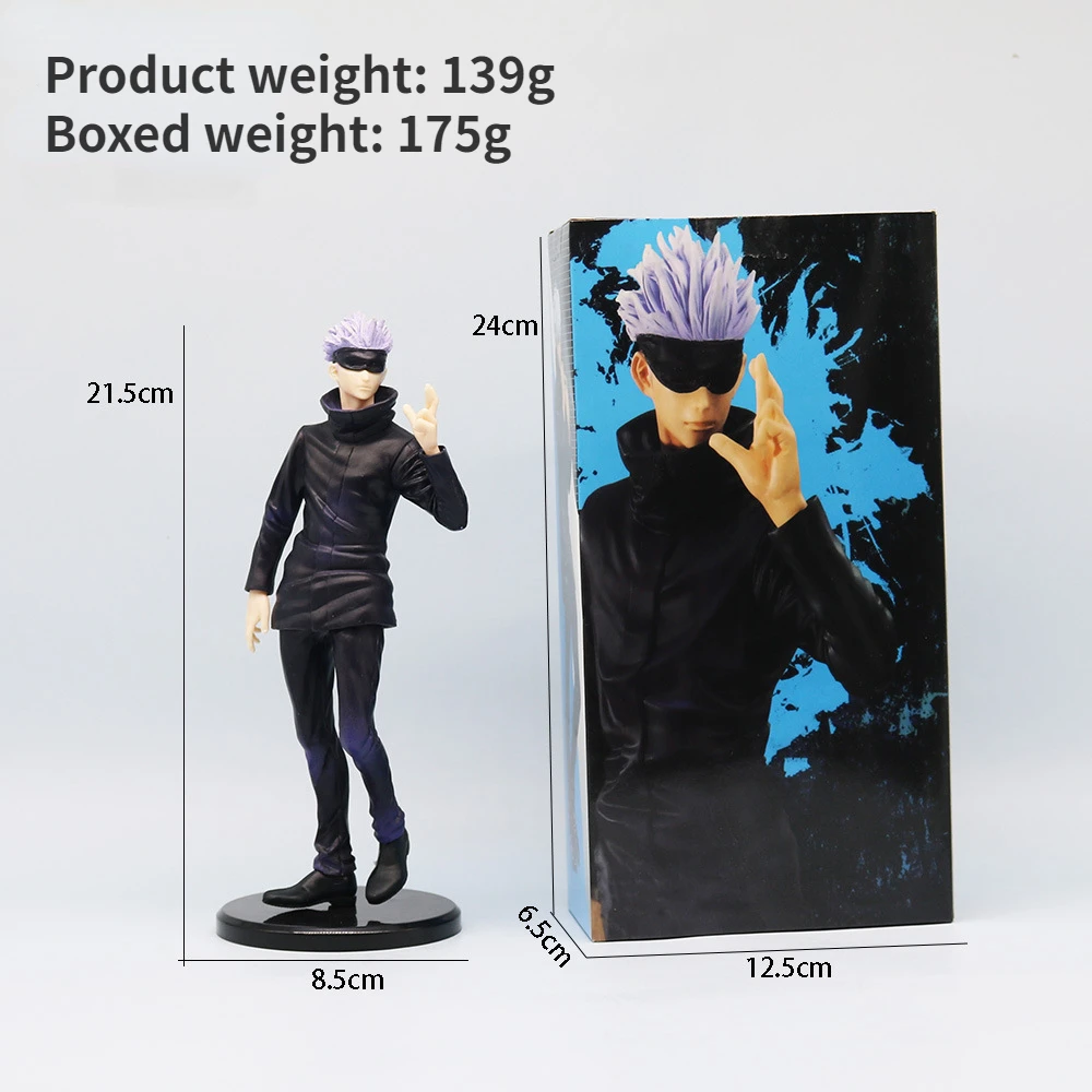 

2Types New 21.5cm Jujutsu Kaisen Figure Standing Gojou Spell Master Doll Model Ornament Animation Figure Scenery Model