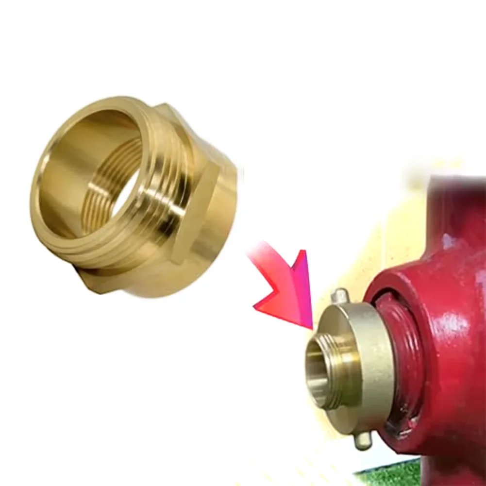 Fire Hose Adapter Fire Equipment Brass Hexagonal Hose Adapter 1-1/2