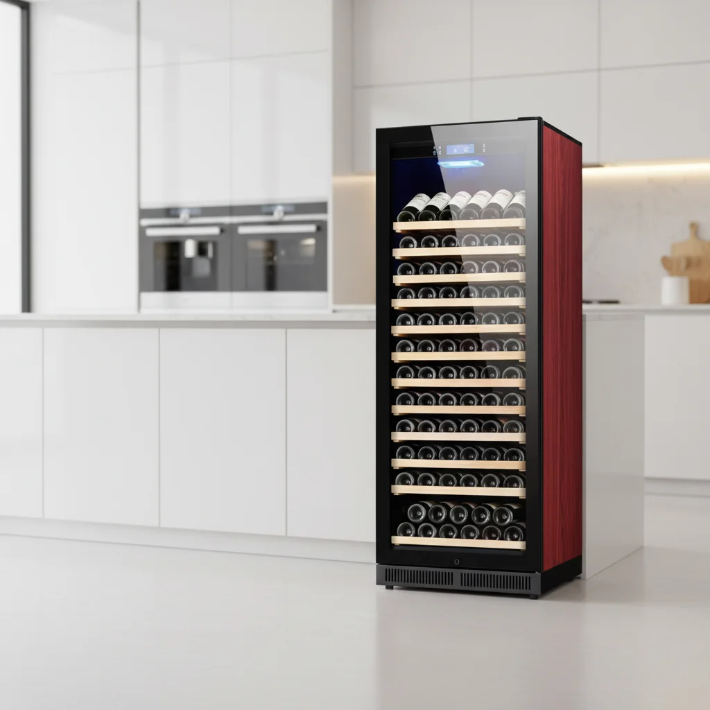 120 Bottle Compressor Wine Cooler Refrigerator standing Single-Temperature Air Cooling Wine Cellar