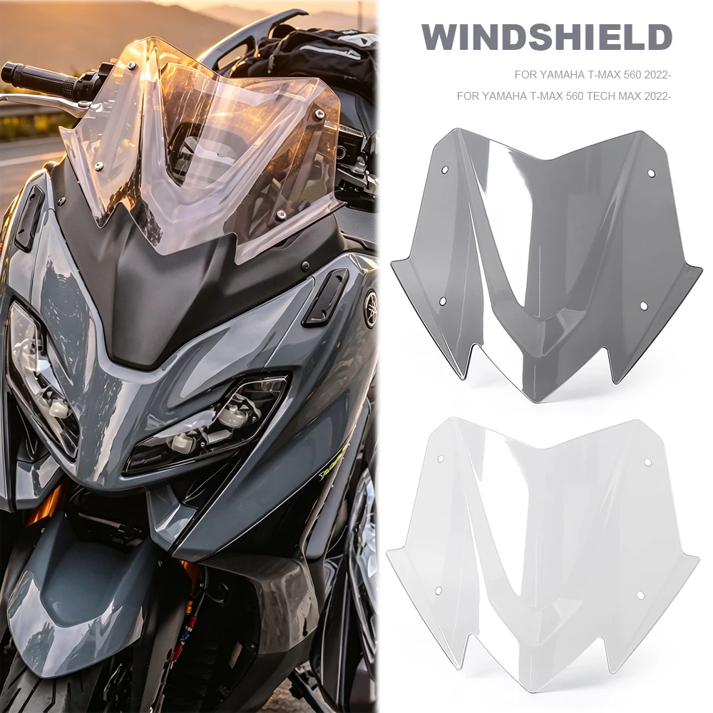 

Sport Windshield For Yamaha TMAX 560 Tech Max T-MAX560 2022- Windscreen Wind Protection Deflector TMAX560 Scooter Accessories