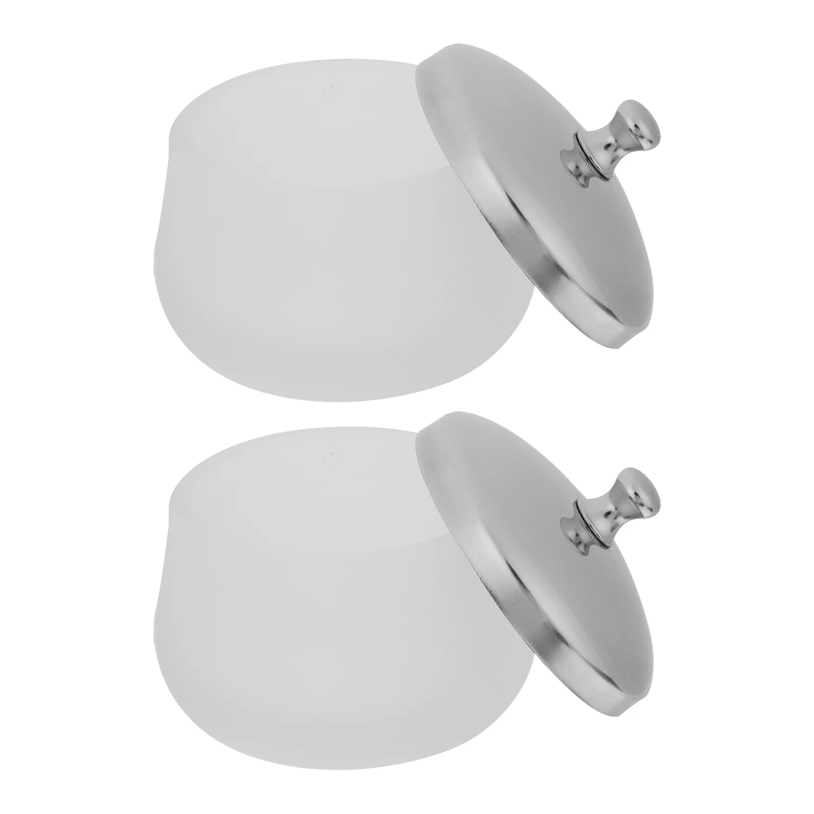 2 個の高品質ガラスネイルアートボウルポータブルダッペンディッシュアクリル液体パウダーアクリル液体ダッペンディッシュ用