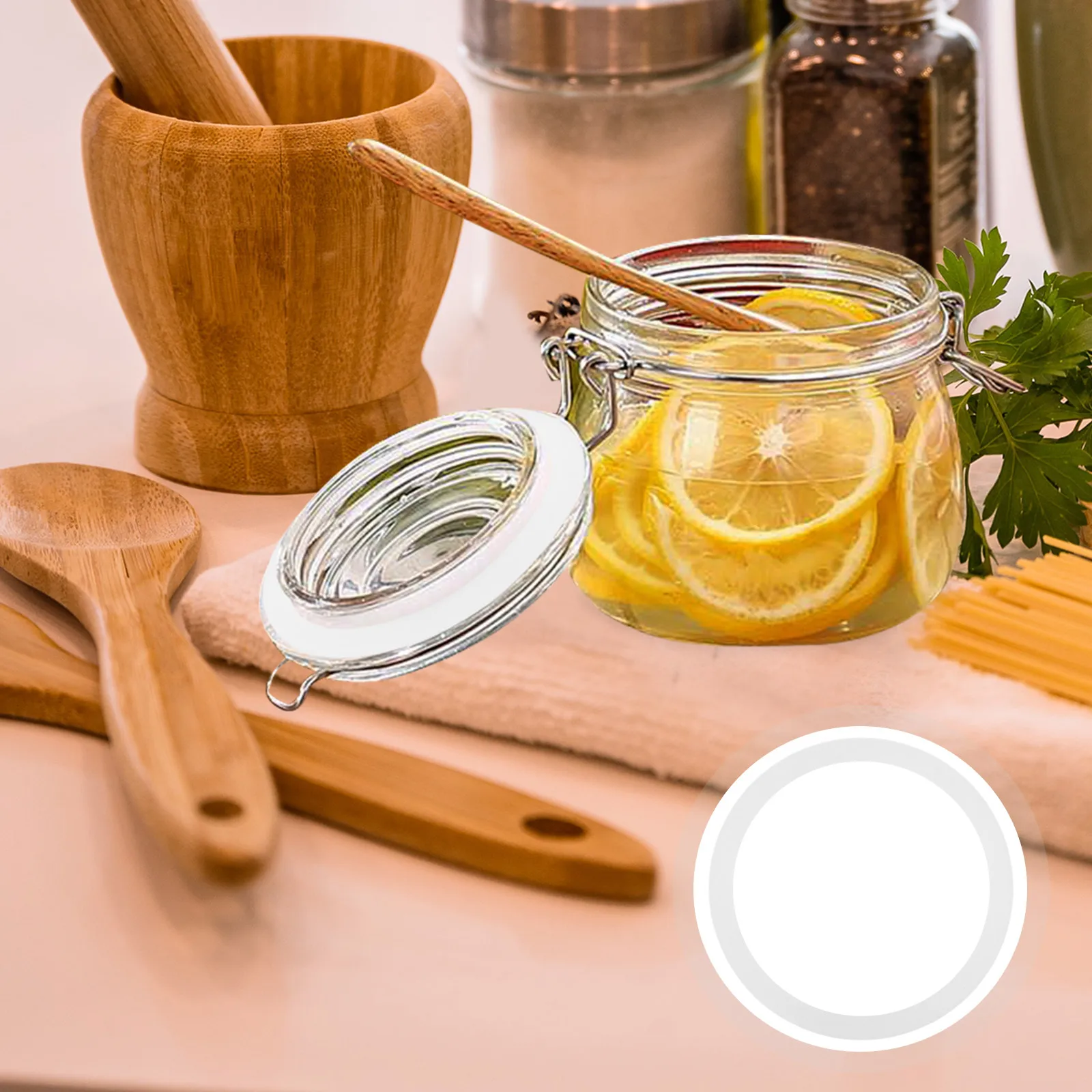 

20 Pcs Cover Silicone Sealing Ring Silica Gel Sealer Jar Gaskets for Locking Jars