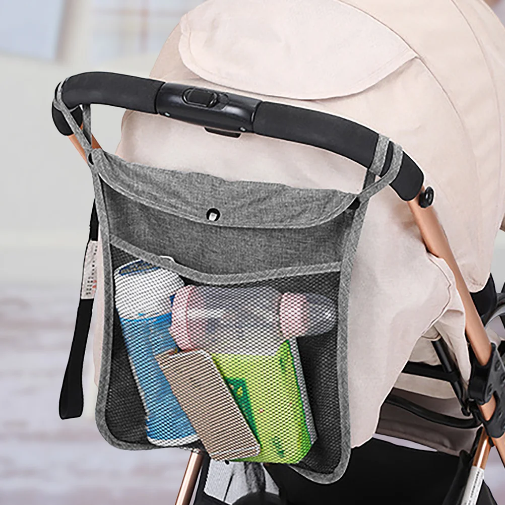 2 قطعة عربة طفل معلقة شبكة المنظم الجانب الرافعة حقيبة التخزين صافي حقيبة ل زجاجة الحفاضات زجاجة الحليب السفر أكياس عربة طفل